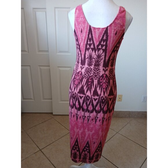Tommy Bahama‎ Midi Dress Size Small Aztec Print  Sleeveless Classic Beach Casual - Picture 1 of 11